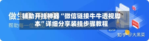 辅助开挂神器“微信链接牛牛透视脚本”详细分享装挂步骤教程