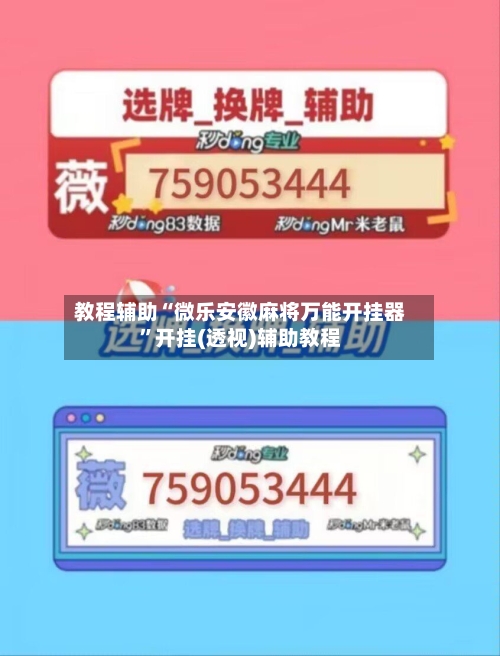 教程辅助“微乐安徽麻将万能开挂器”开挂(透视)辅助教程-第3张图片