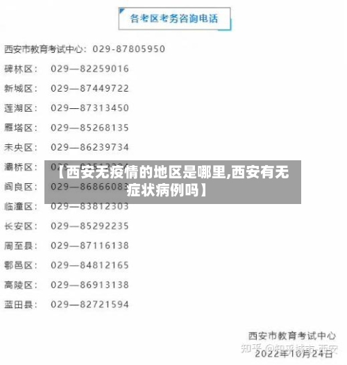 【西安无疫情的地区是哪里,西安有无症状病例吗】