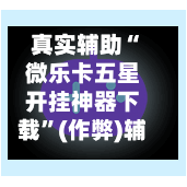 真实辅助“微乐卡五星开挂神器下载”(作弊)辅助透视教程-第2张图片