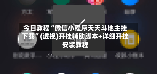 今日教程“微信小程序天天斗地主挂下载”(透视)开挂辅助脚本+详细开挂安装教程-第3张图片
