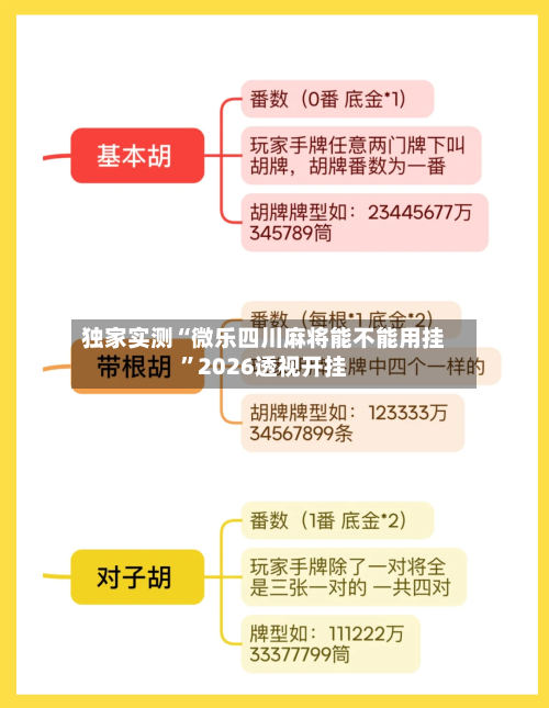独家实测“微乐四川麻将能不能用挂”2026透视开挂-第2张图片