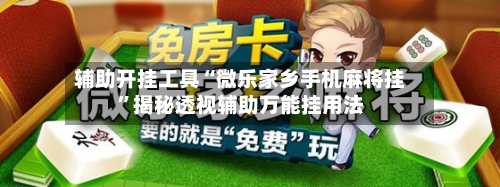 辅助开挂工具“微乐家乡手机麻将挂”揭秘透视辅助万能挂用法-第3张图片