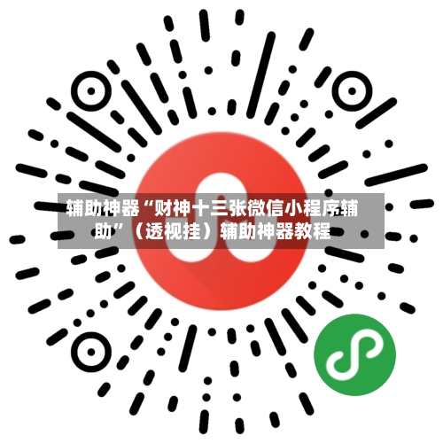 辅助神器“财神十三张微信小程序辅助”（透视挂）辅助神器教程-第2张图片