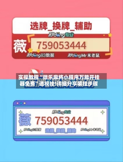 实操教程“微乐麻将小程序万能开挂器免费”透视挂!详细分享装挂步骤