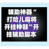 辅助神器“打哈儿麻将开挂神器”开挂辅助脚本+详细开挂安装教程