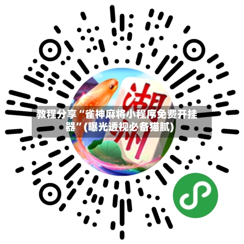 教程分享“雀神麻将小程序免费开挂器”(曝光透视必备猫腻)