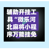 辅助开挂工具“微乐河北麻将小程序万能挂免费版”附开挂脚本详细步骤