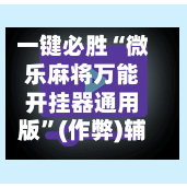一键必胜“微乐麻将万能开挂器通用版”(作弊)辅助透视教程-第3张图片