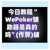 今日教程“WePoker辅助器是真的吗”(作弊)辅助透视教程