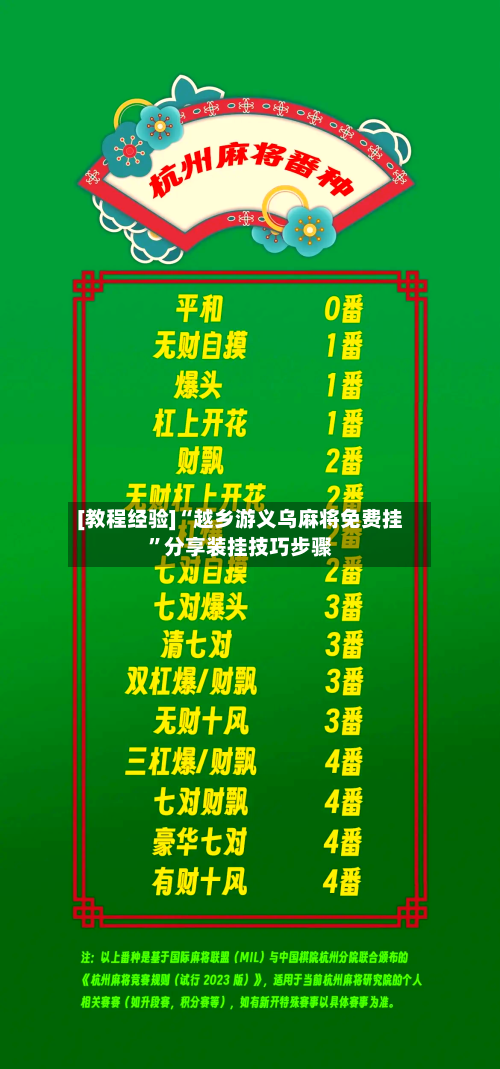 [教程经验]“越乡游义乌麻将免费挂”分享装挂技巧步骤