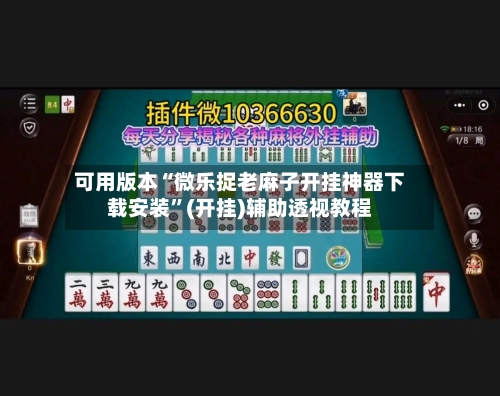 可用版本“微乐捉老麻子开挂神器下载安装”(开挂)辅助透视教程