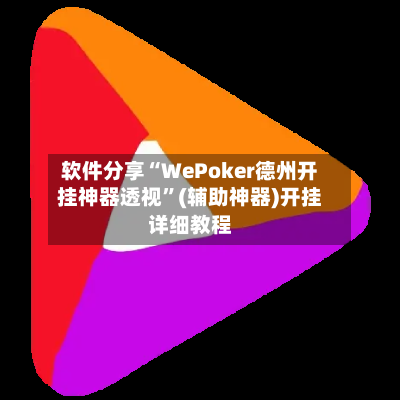 软件分享“WePoker德州开挂神器透视”(辅助神器)开挂详细教程-第3张图片