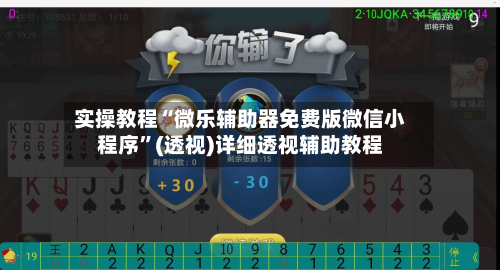 实操教程“微乐辅助器免费版微信小程序”(透视)详细透视辅助教程-第3张图片