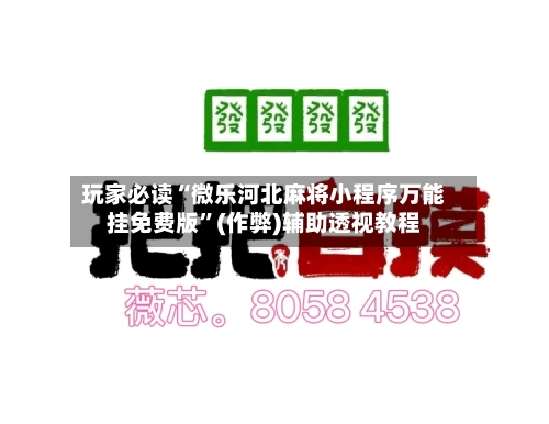 玩家必读“微乐河北麻将小程序万能挂免费版”(作弊)辅助透视教程-第3张图片