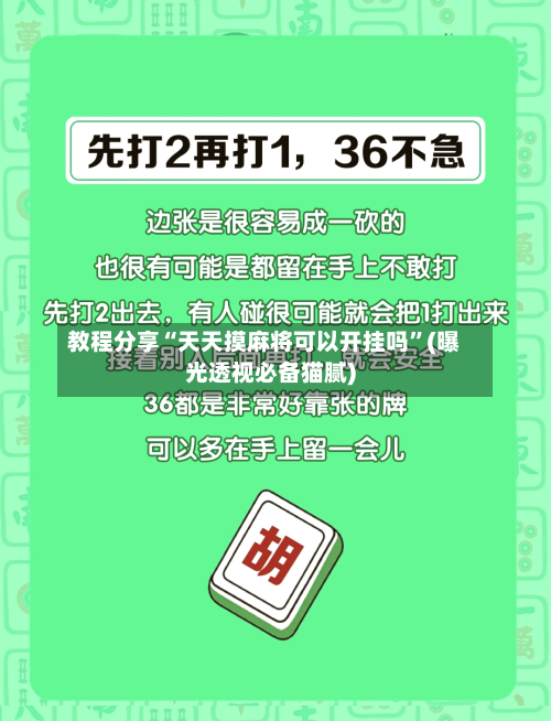教程分享“天天摸麻将可以开挂吗	”(曝光透视必备猫腻)-第2张图片