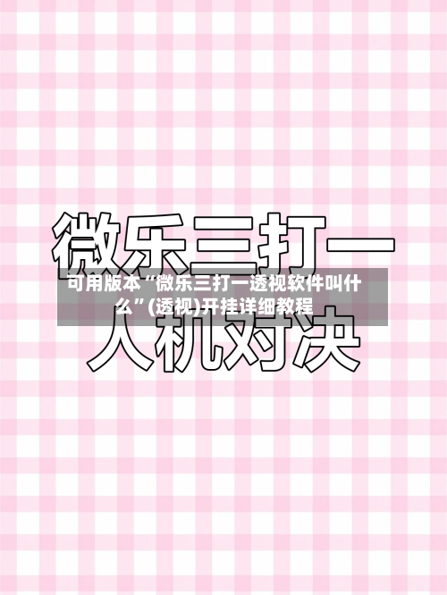 可用版本“微乐三打一透视软件叫什么”(透视)开挂详细教程-第3张图片