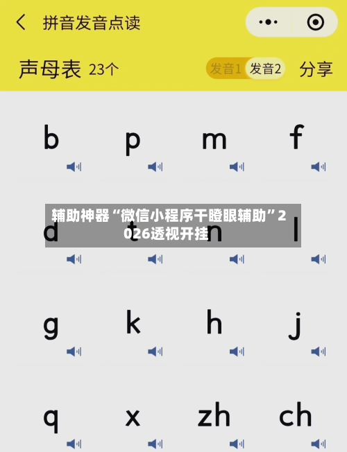 辅助神器“微信小程序干瞪眼辅助”2026透视开挂