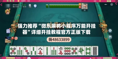 强力推荐“微乐麻将小程序万能开挂器”详细开挂教程官方正版下载