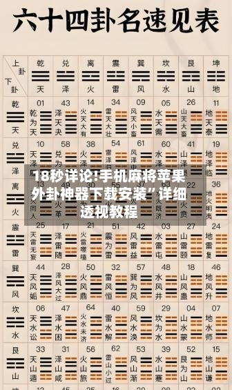 18秒详论!手机麻将苹果外卦神器下载安装”详细透视教程-第2张图片
