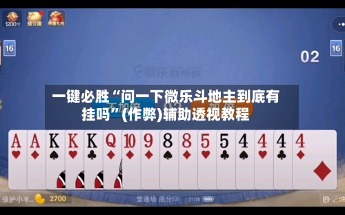 一键必胜“问一下微乐斗地主到底有挂吗”(作弊)辅助透视教程-第2张图片