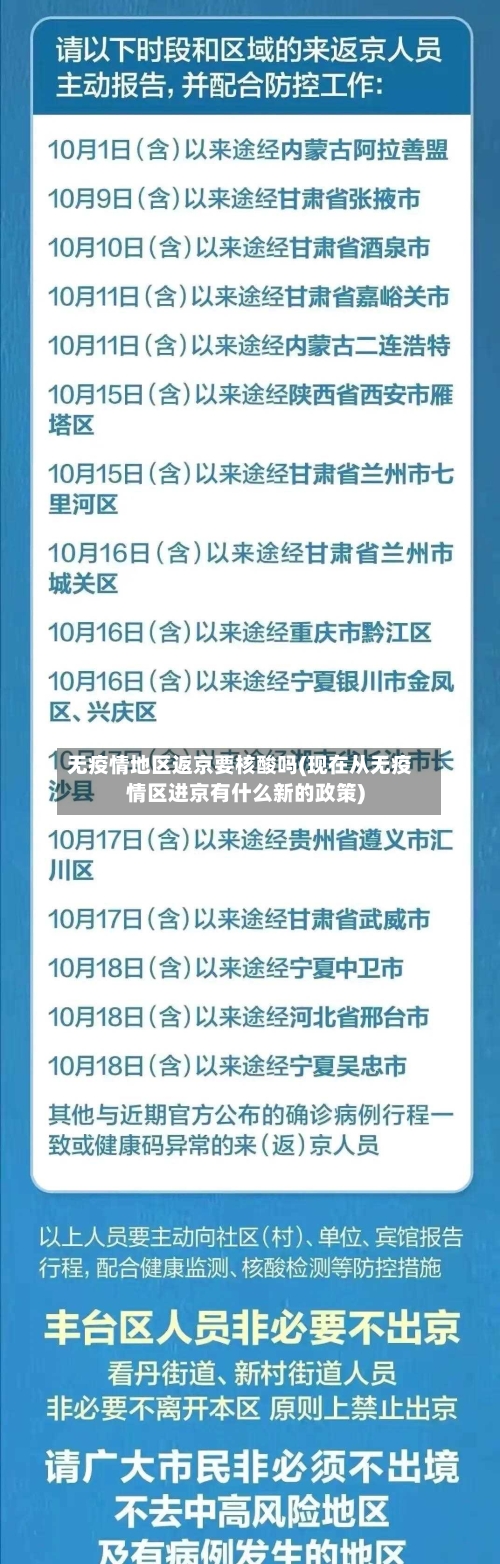 无疫情地区返京要核酸吗(现在从无疫情区进京有什么新的政策)-第2张图片
