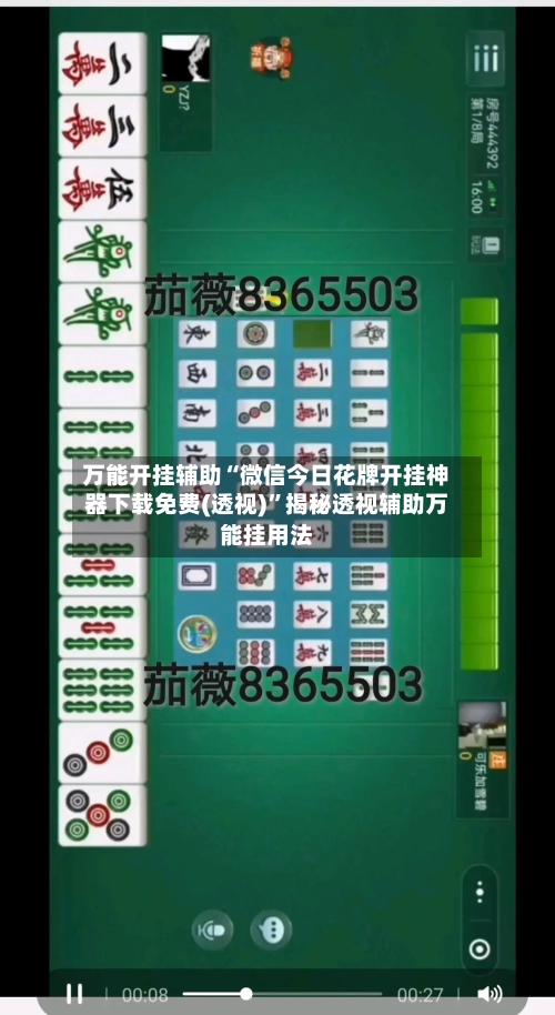 万能开挂辅助“微信今日花牌开挂神器下载免费(透视)”揭秘透视辅助万能挂用法