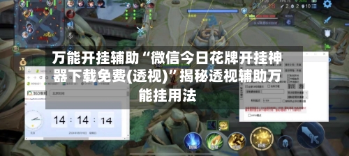万能开挂辅助“微信今日花牌开挂神器下载免费(透视)”揭秘透视辅助万能挂用法-第2张图片