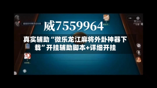 真实辅助“微乐龙江麻将外卦神器下载”开挂辅助脚本+详细开挂-第2张图片