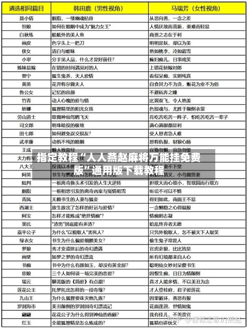 指定教程“人人燕赵麻将万能挂免费版”通用版下载教程-第2张图片