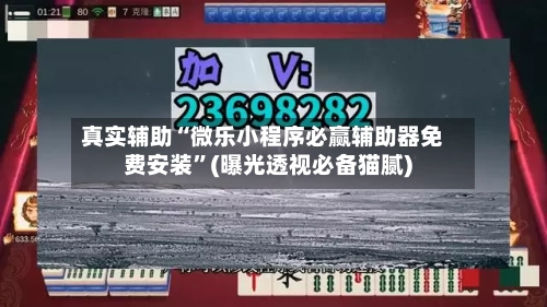 真实辅助“微乐小程序必赢辅助器免费安装	”(曝光透视必备猫腻)-第2张图片