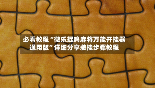 必看教程“微乐捉鸡麻将万能开挂器通用版”详细分享装挂步骤教程-第2张图片