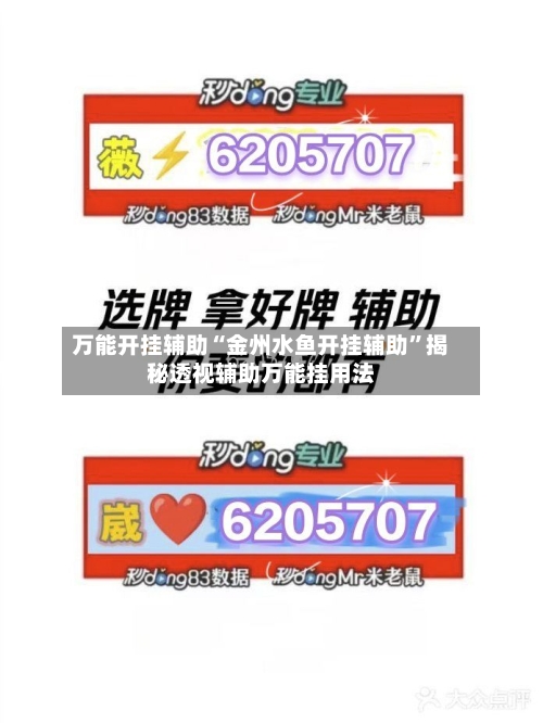 万能开挂辅助“金州水鱼开挂辅助	”揭秘透视辅助万能挂用法-第2张图片