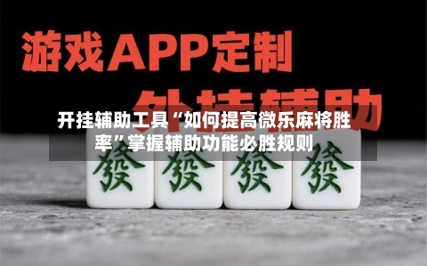 开挂辅助工具“如何提高微乐麻将胜率	”掌握辅助功能必胜规则-第2张图片
