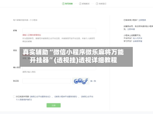 真实辅助“微信小程序微乐麻将万能开挂器”(透视挂)透视详细教程-第2张图片
