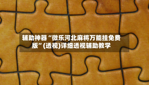 辅助神器“微乐河北麻将万能挂免费版	”(透视)详细透视辅助教学-第2张图片