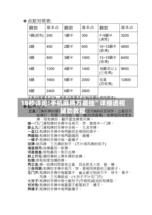 18秒详论!手机麻将万能挂”详细透视辅助教程-第3张图片