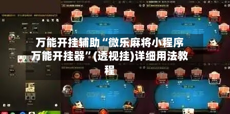 万能开挂辅助“微乐麻将小程序万能开挂器”(透视挂)详细用法教程-第3张图片