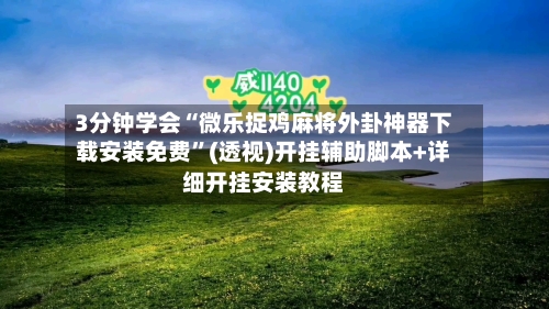 3分钟学会“微乐捉鸡麻将外卦神器下载安装免费”(透视)开挂辅助脚本+详细开挂安装教程-第2张图片