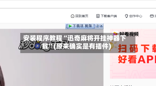 安装程序教程“迅奇麻将开挂神器下载	”(原来确实是有插件)-第2张图片