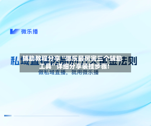 辅助教程分享“微乐最厉害三个辅助工具	”详细分享装挂步骤!-第2张图片
