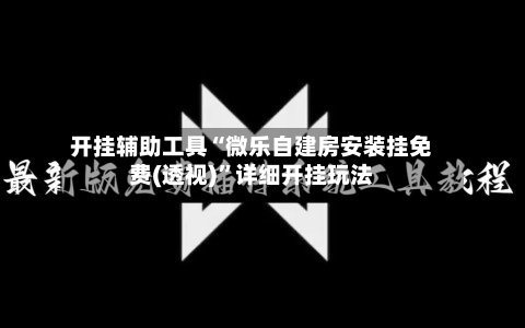 开挂辅助工具“微乐自建房安装挂免费(透视)”详细开挂玩法