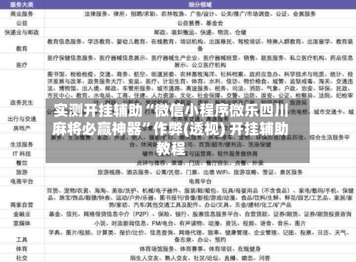 实测开挂辅助“微信小程序微乐四川麻将必赢神器	”作弊(透视) 开挂辅助教程-第2张图片