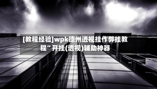 [教程经验]wpk德州透视挂作弊挂教程”开挂(透视)辅助神器-第2张图片