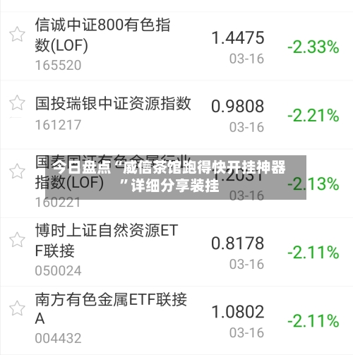 今日盘点“威信茶馆跑得快开挂神器”详细分享装挂