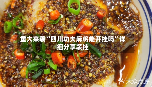 重大来袭“四川功夫麻将能开挂吗”详细分享装挂-第2张图片