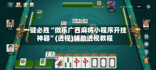 一键必胜“微乐广西麻将小程序开挂神器”(透视)辅助透视教程-第2张图片