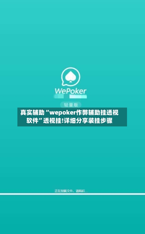 真实辅助“wepoker作弊辅助挂透视软件	”透视挂!详细分享装挂步骤-第2张图片