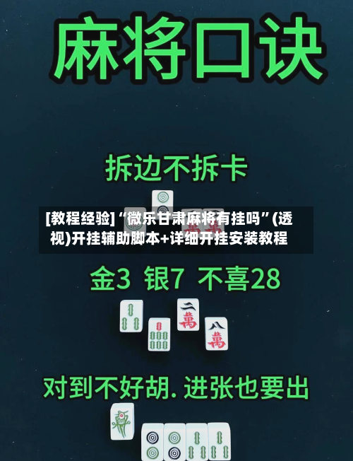 [教程经验]“微乐甘肃麻将有挂吗”(透视)开挂辅助脚本+详细开挂安装教程-第2张图片
