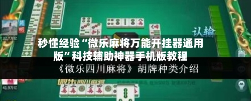 秒懂经验“微乐麻将万能开挂器通用版	”科技辅助神器手机版教程-第2张图片